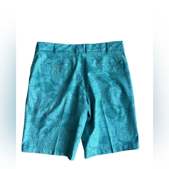 Walter Hagen Perfect 11 Men's Golf Shorts Leaves Wavelite Teal Size 36 - Picture 2 of 5